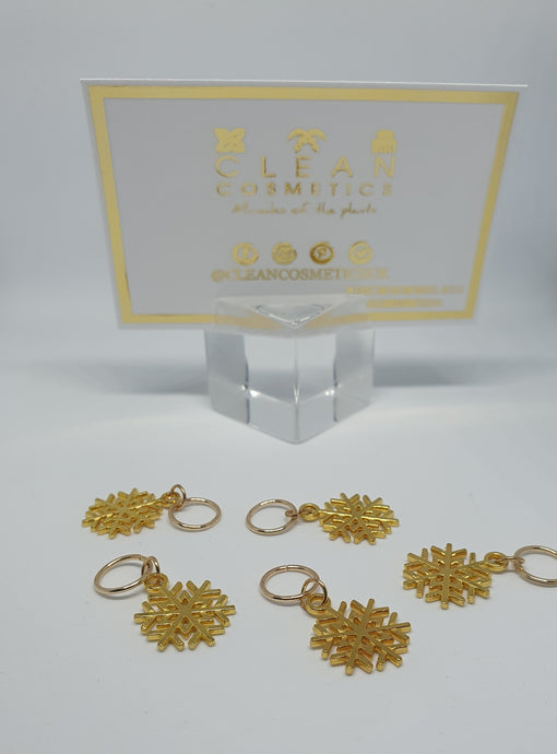 CLEAN COSMETICS GOLD SNOWFLAKE BRAIDING RINGS