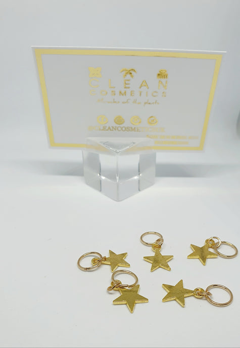 CLEAN COSMETICS GOLD STAR BRAIDING RINGS