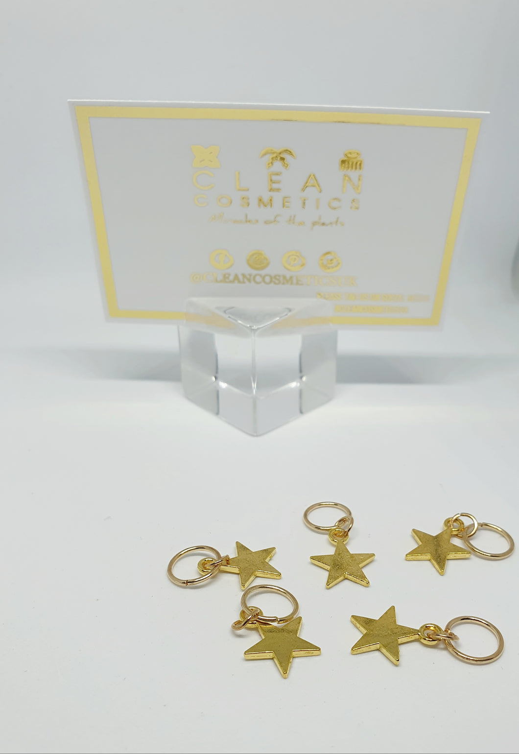 CLEAN COSMETICS GOLD STAR BRAIDING RINGS