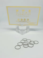 CLEAN COSMETICS SILVER BRAIDING HAIR TEXTURED RINGS