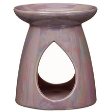 LARGE PEARL CERAMIC OIL BURNER GREY