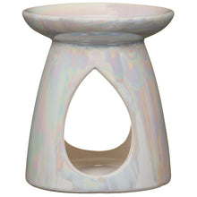 LARGE PEARL CERAMIC OIL BURNER GREY