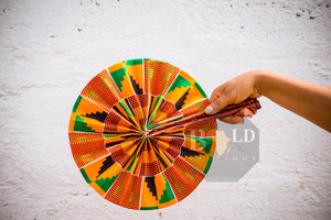 ADZO MULTI-COLOUR KENTE FAN